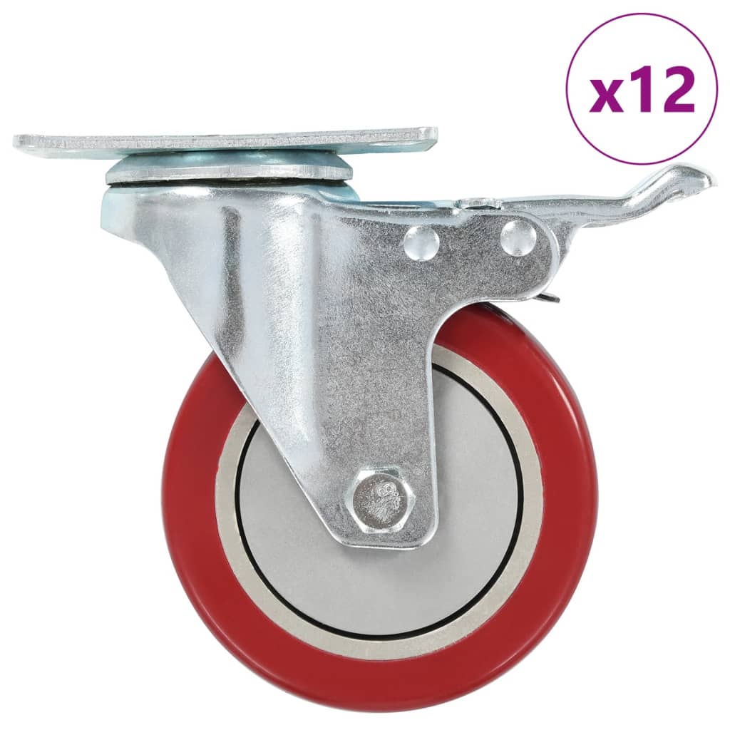 Levně vidaXL 12 ks otočná kolečka 100 mm