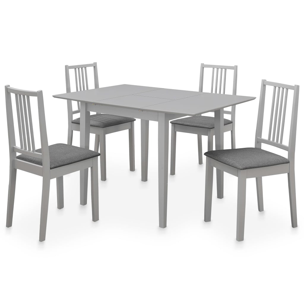 Levně vidaXL 5dílný jídelní set MDF šedý