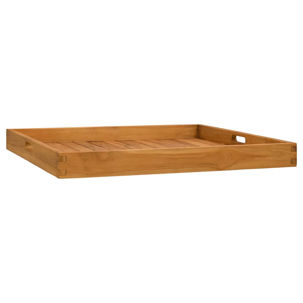 Levně vidaXL Servírovací podnos 70 x 70 cm masivní teakové dřevo