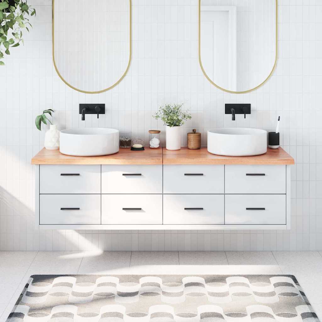 Levně vidaXL Koupelnová deska hnědá 180x50x(2-4) cm ošetřený masivní dřevo