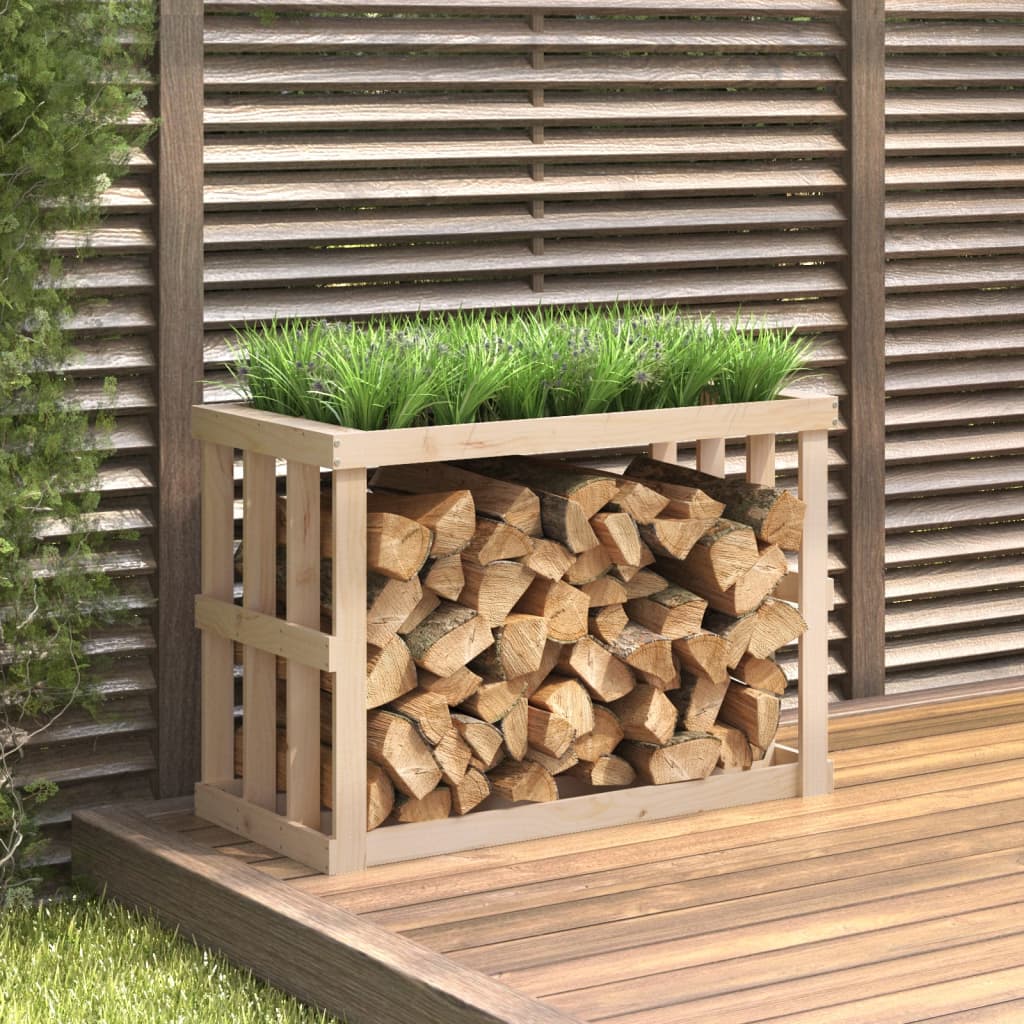 Levně vidaXL Venkovní stojan na dřevo 108x52x74 cm masivní borovice