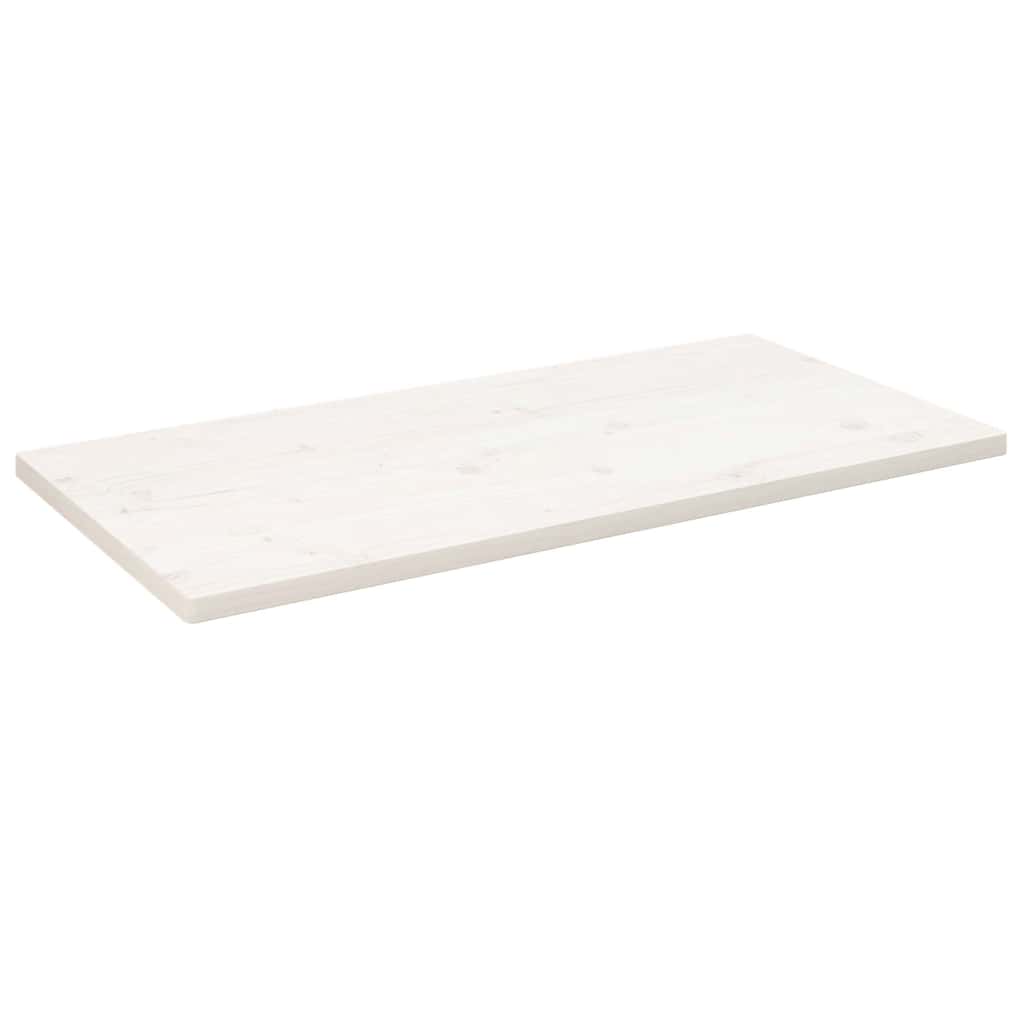Levně vidaXL Stolní deska bílá 110x55x2,5 cm masivní borovice obdélníková