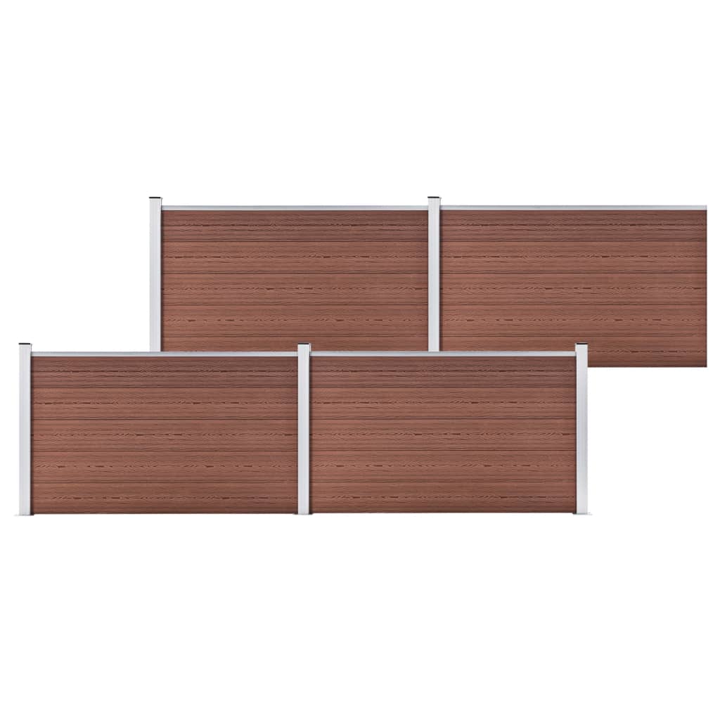 Levně vidaXL Zahradní plot WPC 699 x 106 cm hnědý