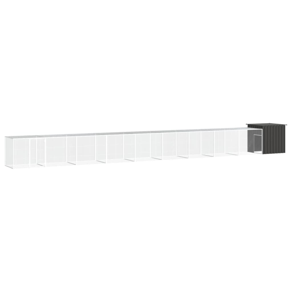 Levně vidaXL Klec pro kuřata antracitová 1000 x 91 x 100 cm pozinkovaná ocel