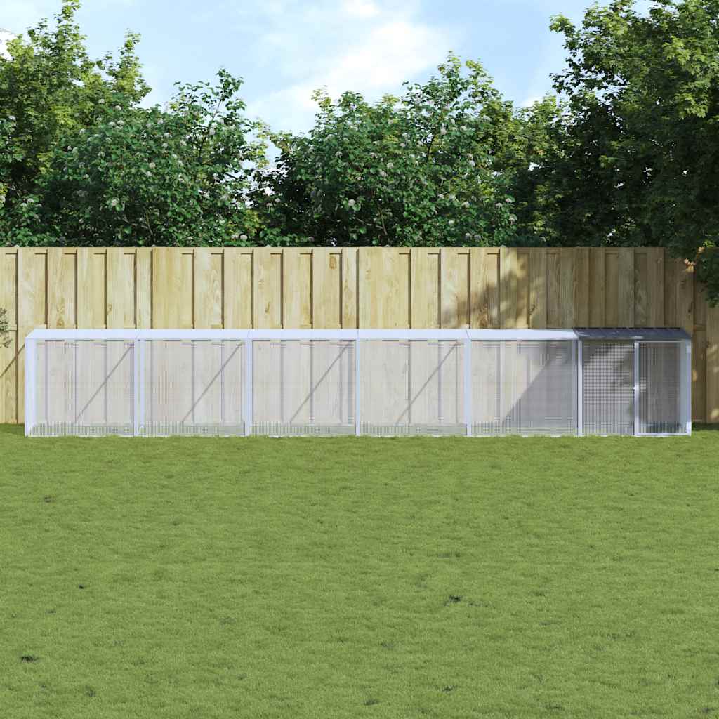 Levně vidaXL Klec pro kuřata se střechou antracitová 603 x 98 x 90 cm ocel