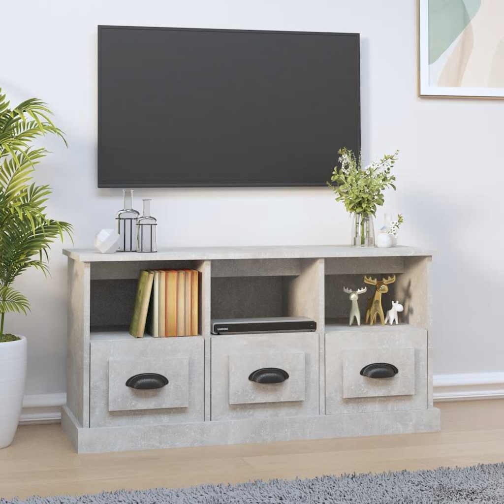 Levně vidaXL TV skříňka betonově šedá 100 x 35 x 50 cm kompozitní dřevo