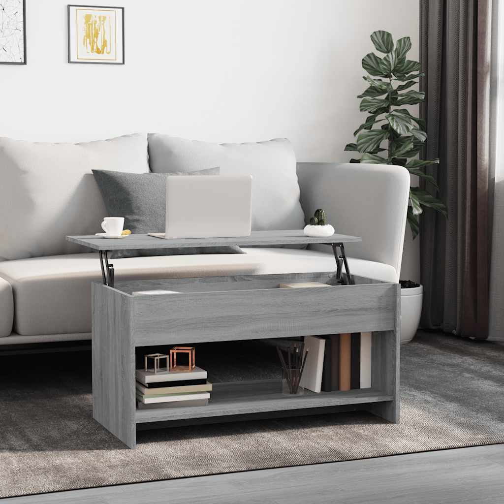 Levně vidaXL Konferenční stolek šedý sonoma 102x50x52,5 cm kompozitní dřevo
