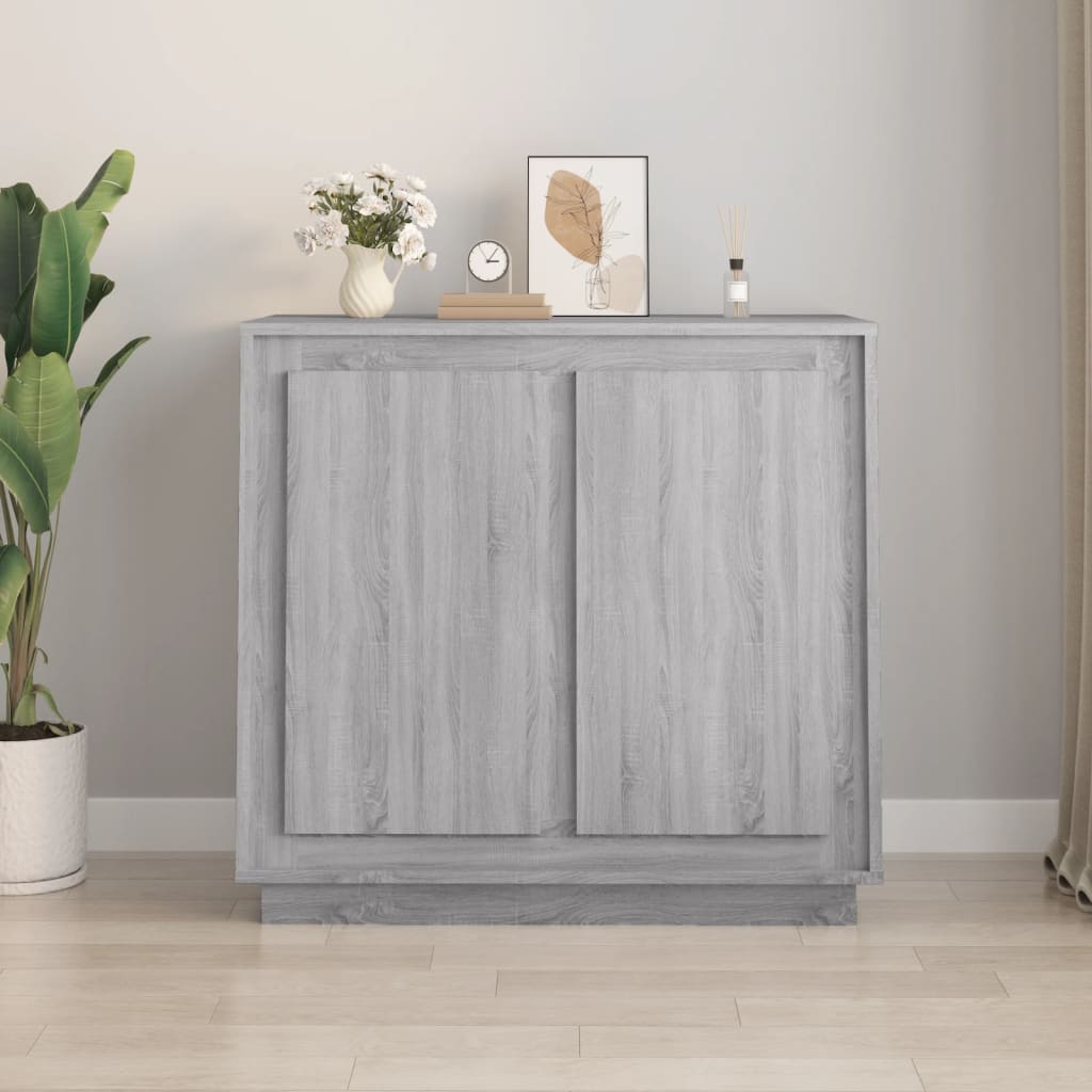 Levně vidaXL Příborník šedý sonoma 80 x 34 x 75 cm kompozitní dřevo