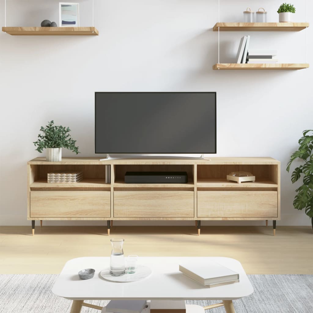 Levně vidaXL TV skříňka dub sonoma 150 x 30 x 44,5 cm kompozitní dřevo
