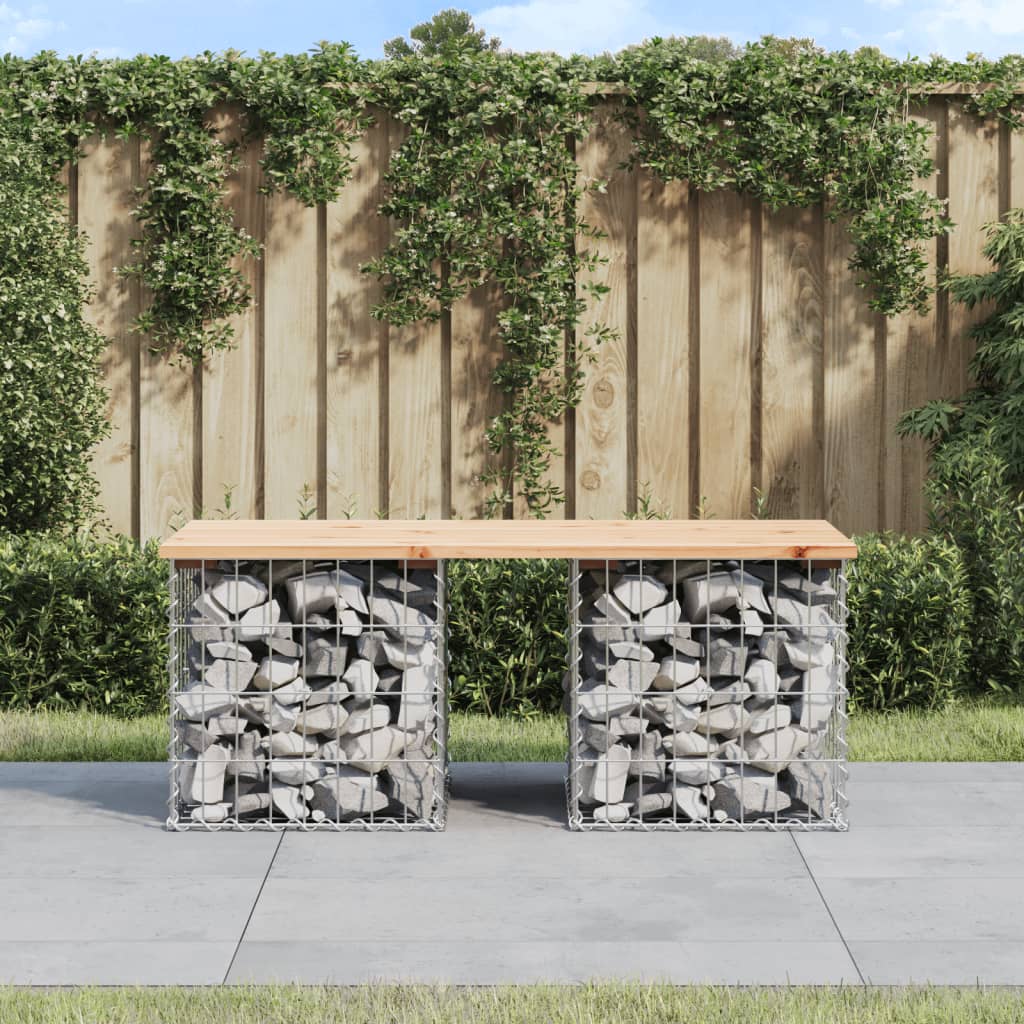 Levně vidaXL Zahradní lavice gabionový design 103x44x42 cm masivní borovice