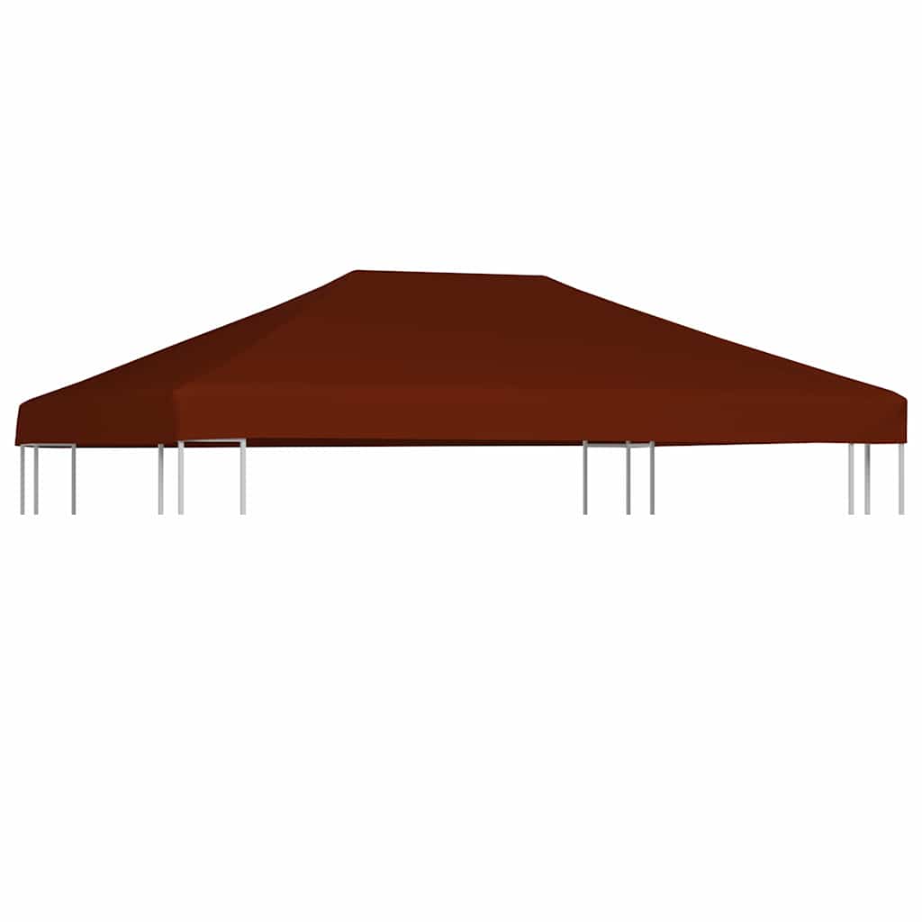 Levně vidaXL Střecha na altán 310 g/m² 3 x 4 m cihlová