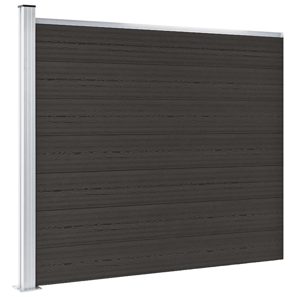 Levně vidaXL Plotový dílec WPC 175 x 146 cm černý