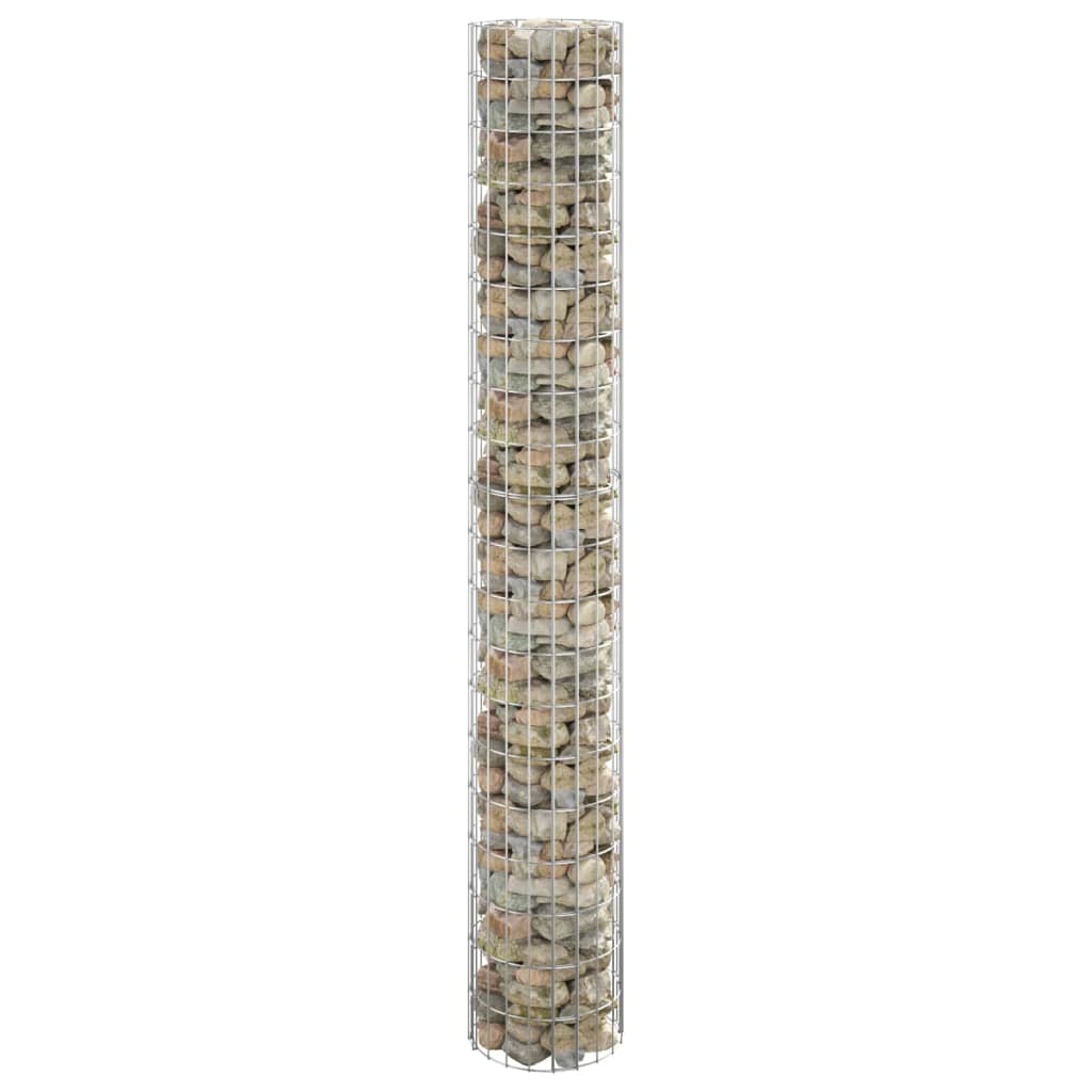 Levně vidaXL Kruhový gabionový sloupek pozinkovaná ocel Ø 30 x 200 cm