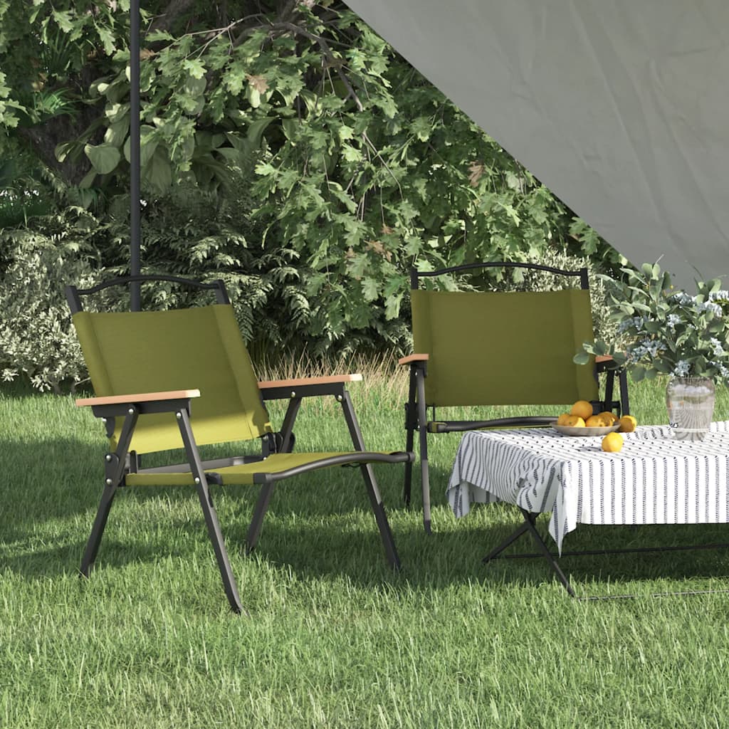 Levně vidaXL Kempingové židle 2 ks zelené 54 x 43 x 59 cm oxfordská látka