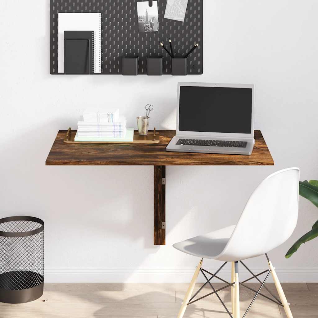 Levně vidaXL Nástěnný sklápěcí stůl kouřový dub 100x60x56cm kompozitní dřevo