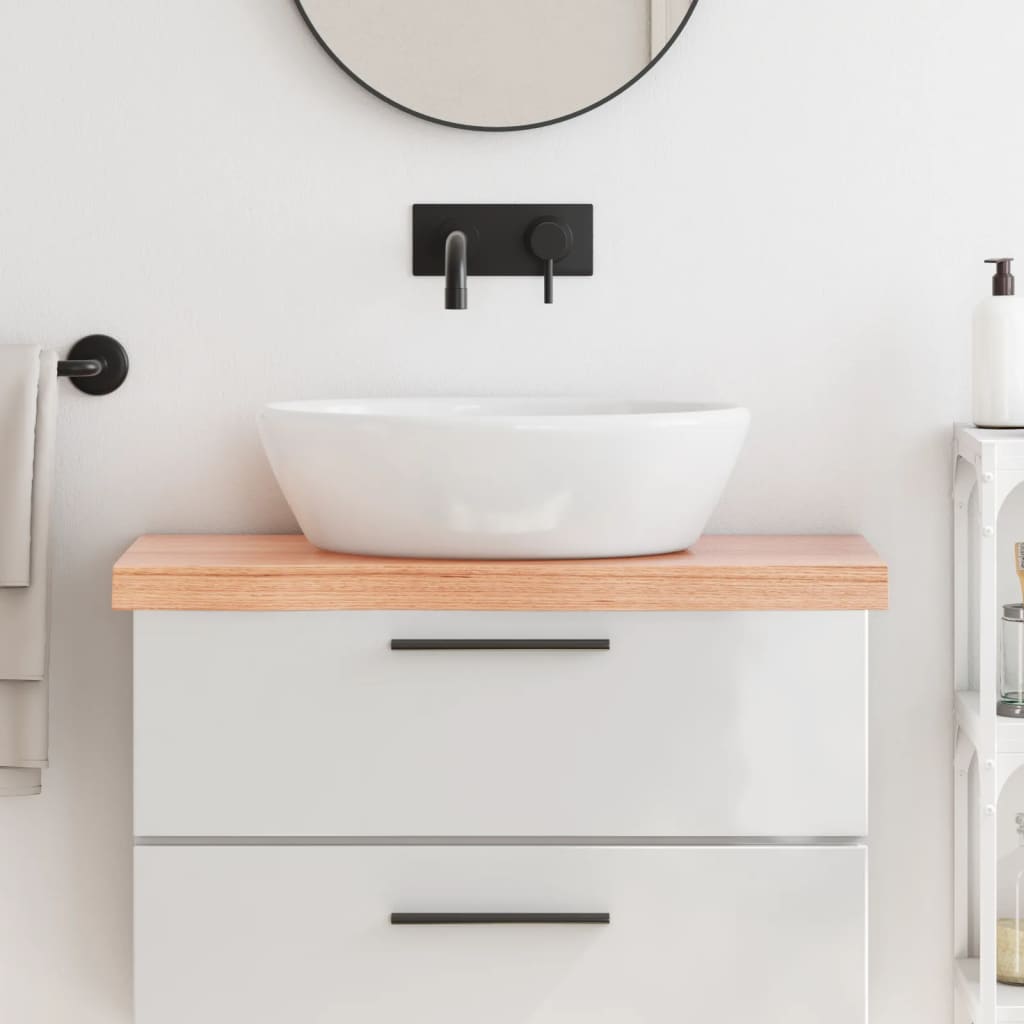 Levně vidaXL Koupelnová deska hnědá 80x30x(2-6) cm ošetřený masivní dřevo
