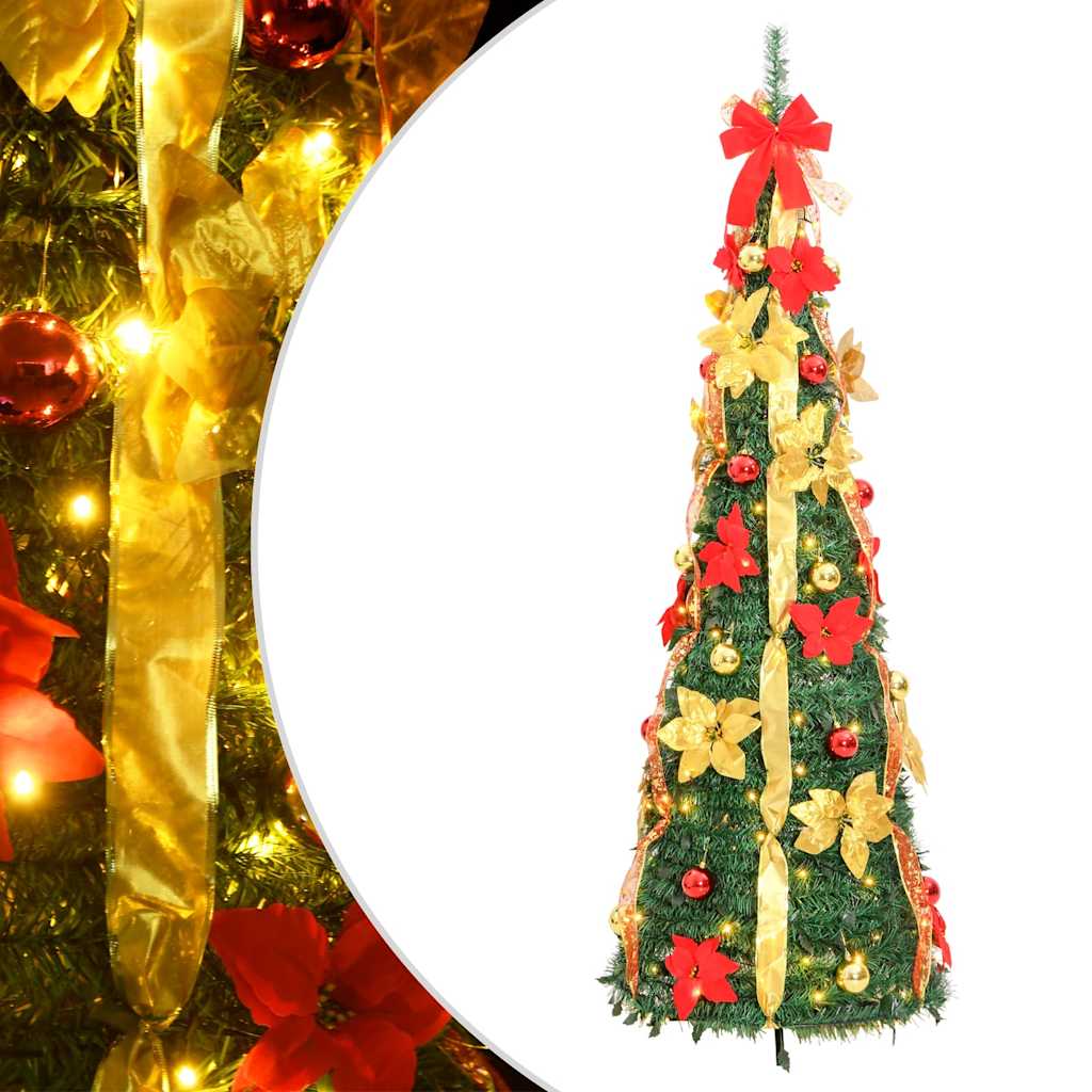 Levně vidaXL Umělý vánoční stromek pop-up 200 LED diod zelený 210 cm