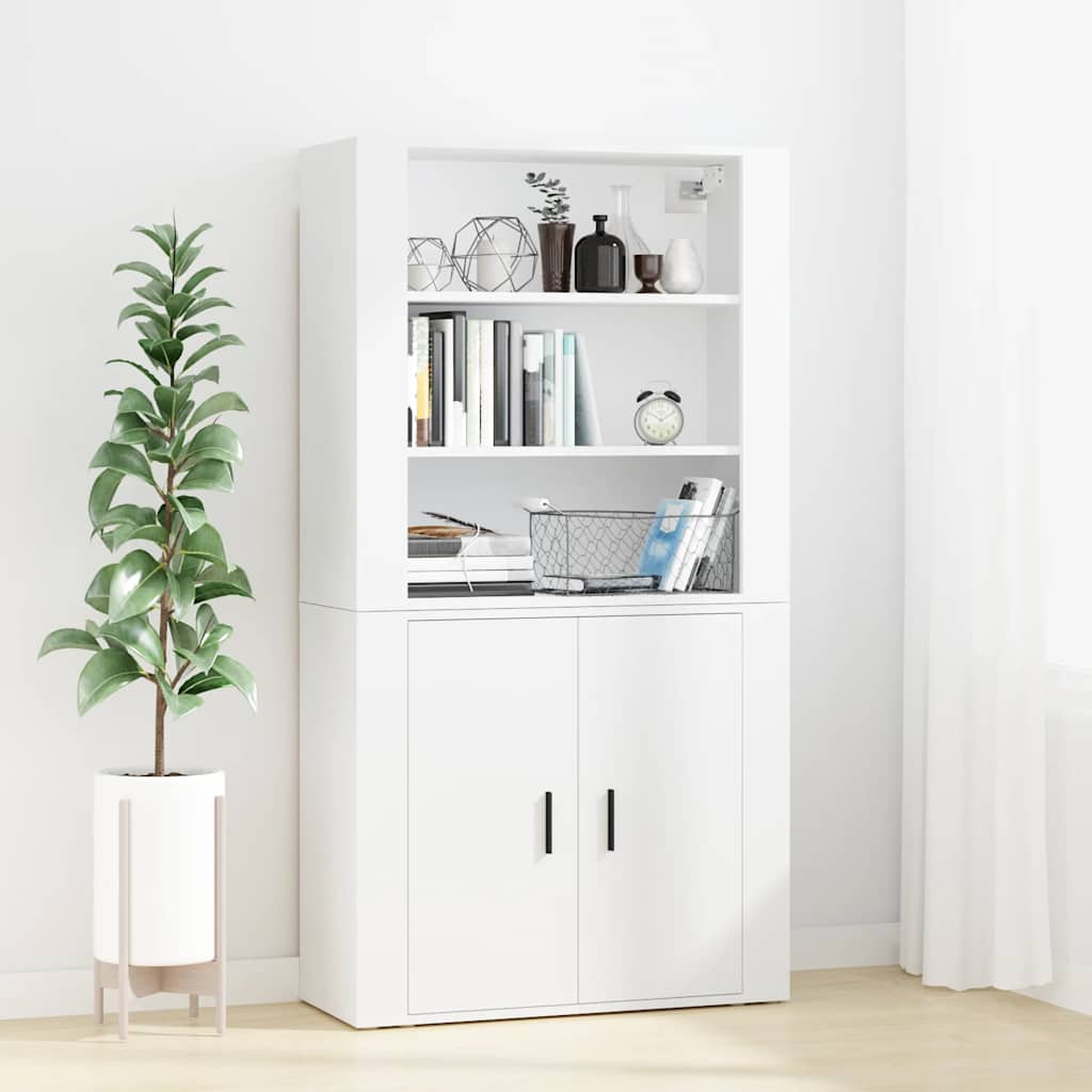 Levně vidaXL Skříň highboard bílá kompozitní dřevo
