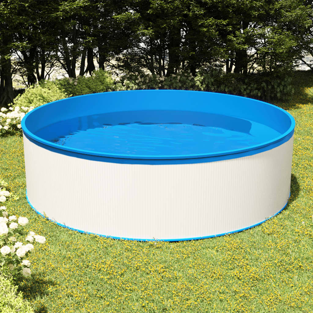 Levně vidaXL Nadzemní bazén se závěsným skimmerem a čerpadlem 350x90 cm bílý