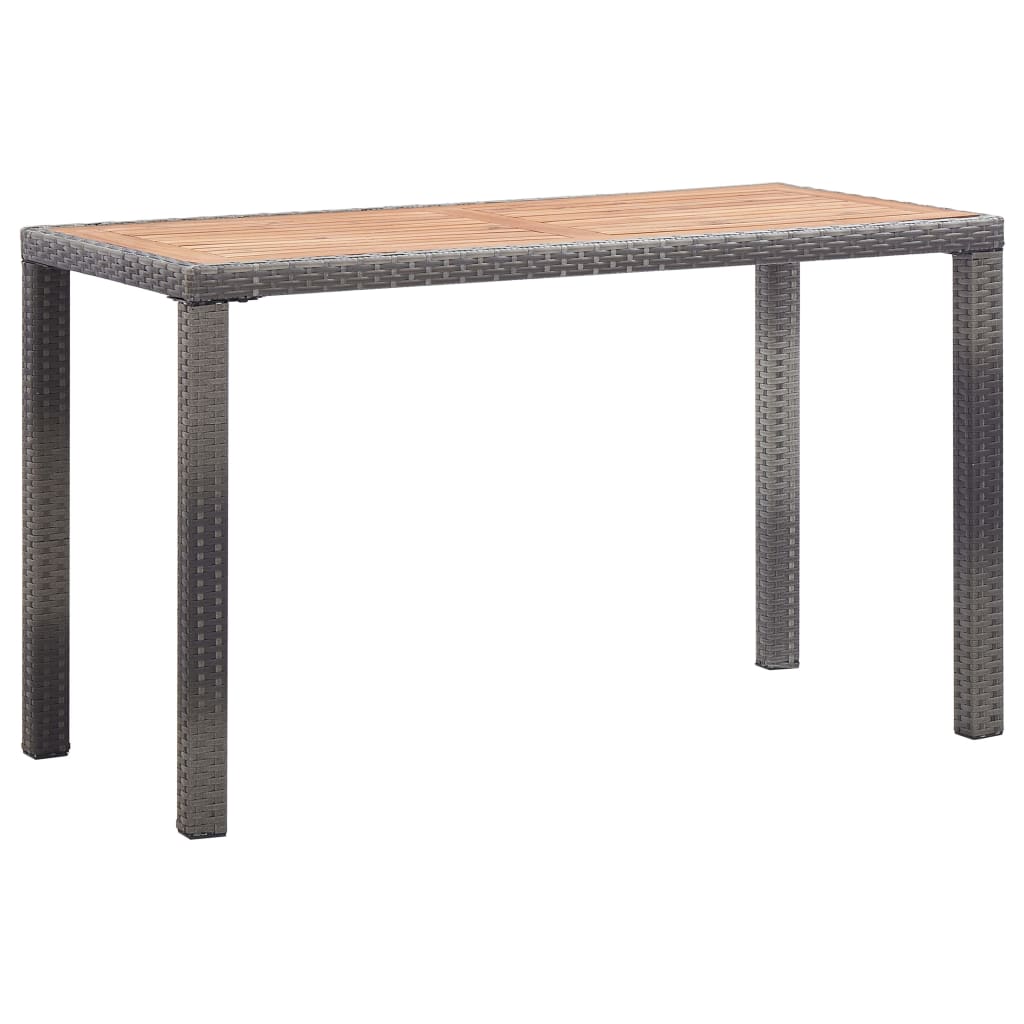 Levně vidaXL Zahradní stůl antracitovo-hnědý 123 x 60 x 74 cm masivní akácie