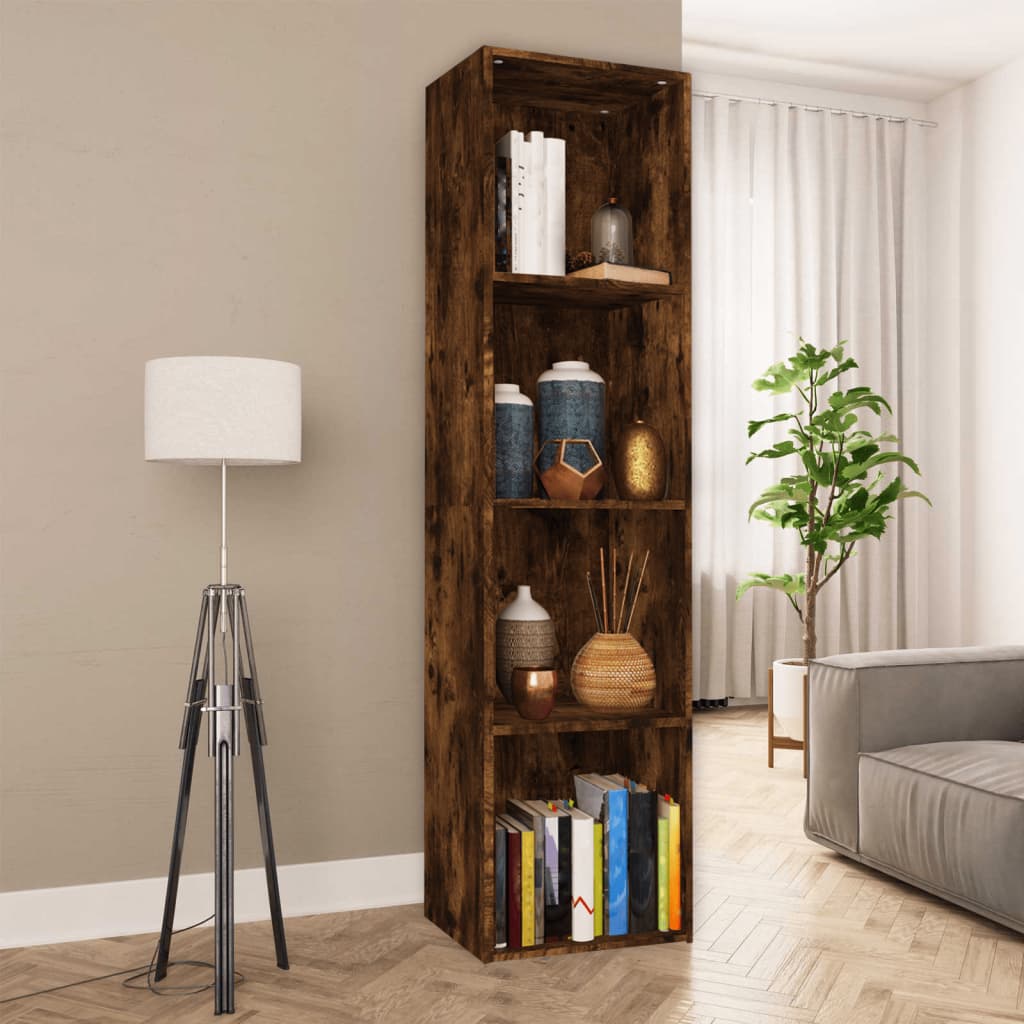 Levně vidaXL Knihovna / TV skříňka kouřový dub 36x30x143 cm kompozitní dřevo