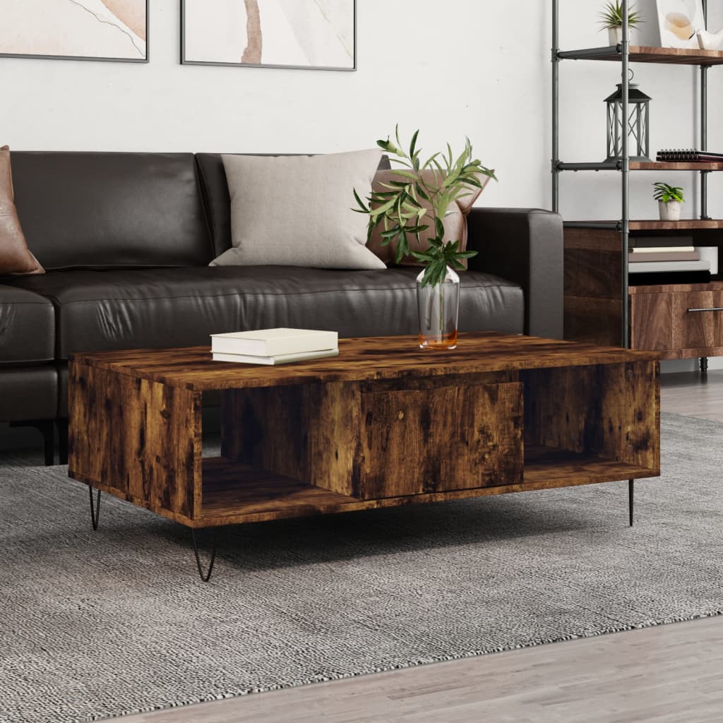 Levně vidaXL Konferenční stolek kouřový dub 104x60x35 cm kompozitní dřevo