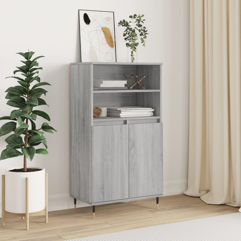 Levně vidaXL Skříň highboard šedá sonoma 60 x 36 x 110 cm kompozitní dřevo