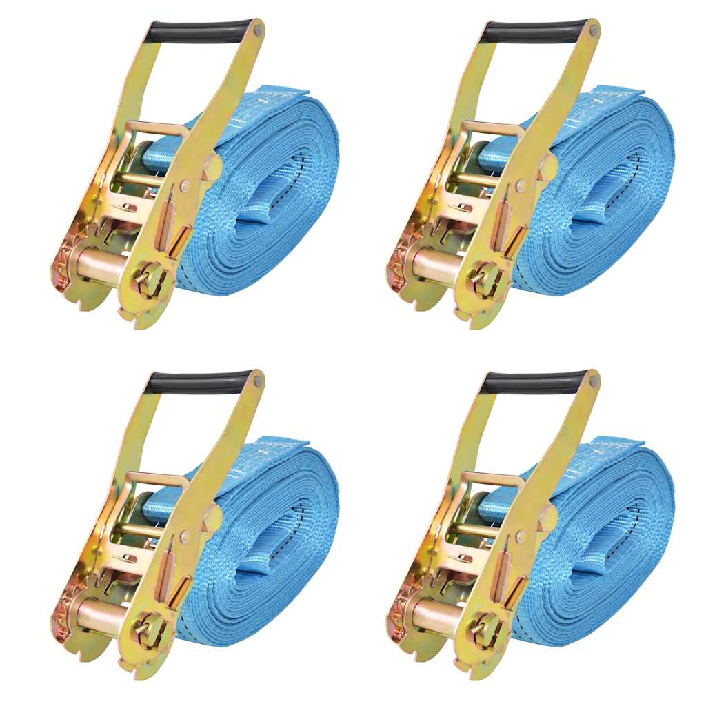 Levně vidaXL Ráčnové upínací pásy, 4 ks, 4 tuny, 8mx50mm, modré