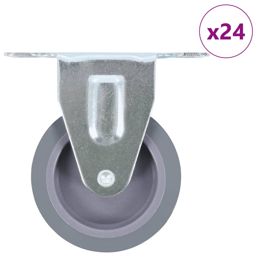 Levně vidaXL 24 ks pevná kolečka 75 mm
