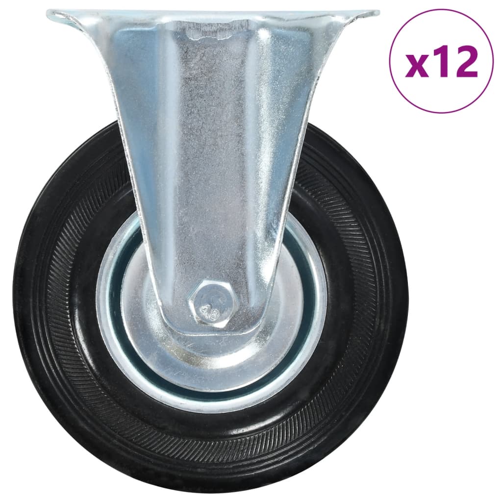 Levně vidaXL 12 ks pevná kolečka 125 mm