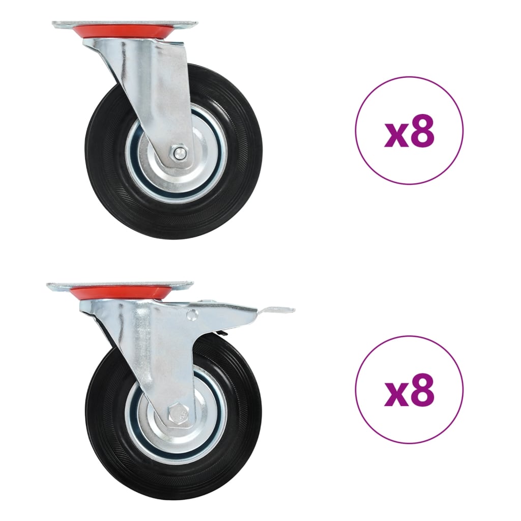 Levně vidaXL 16 ks otočná kolečka 125 mm