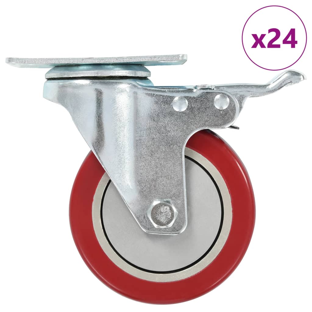Levně vidaXL 24 ks otočná kolečka 100 mm
