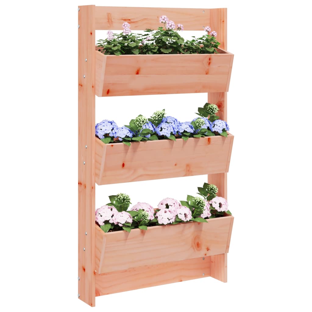 Levně vidaXL Nástěnný truhlík 3patrový 60 x 18,5 x 110 cm masivní douglaska