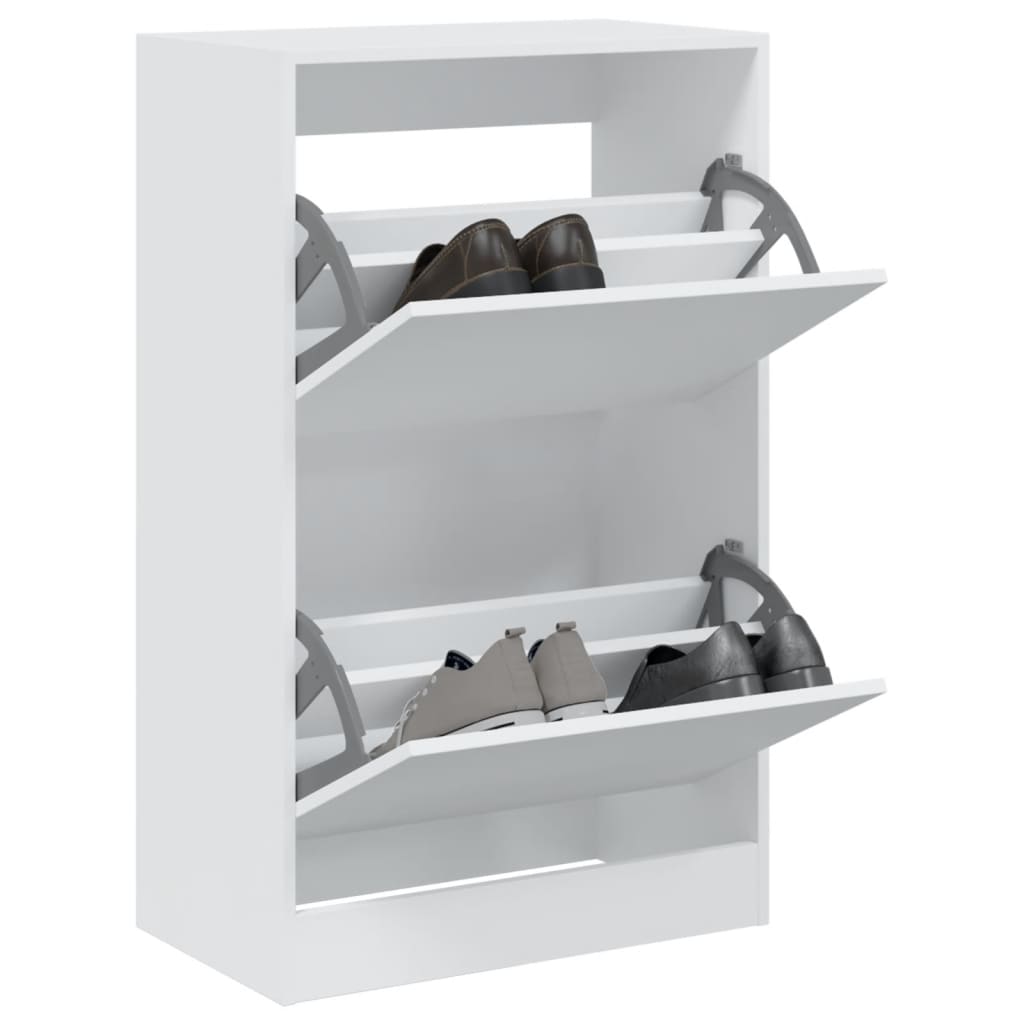 Levně vidaXL Botník bílý 60 x 34 x 96,5 cm kompozitní dřevo