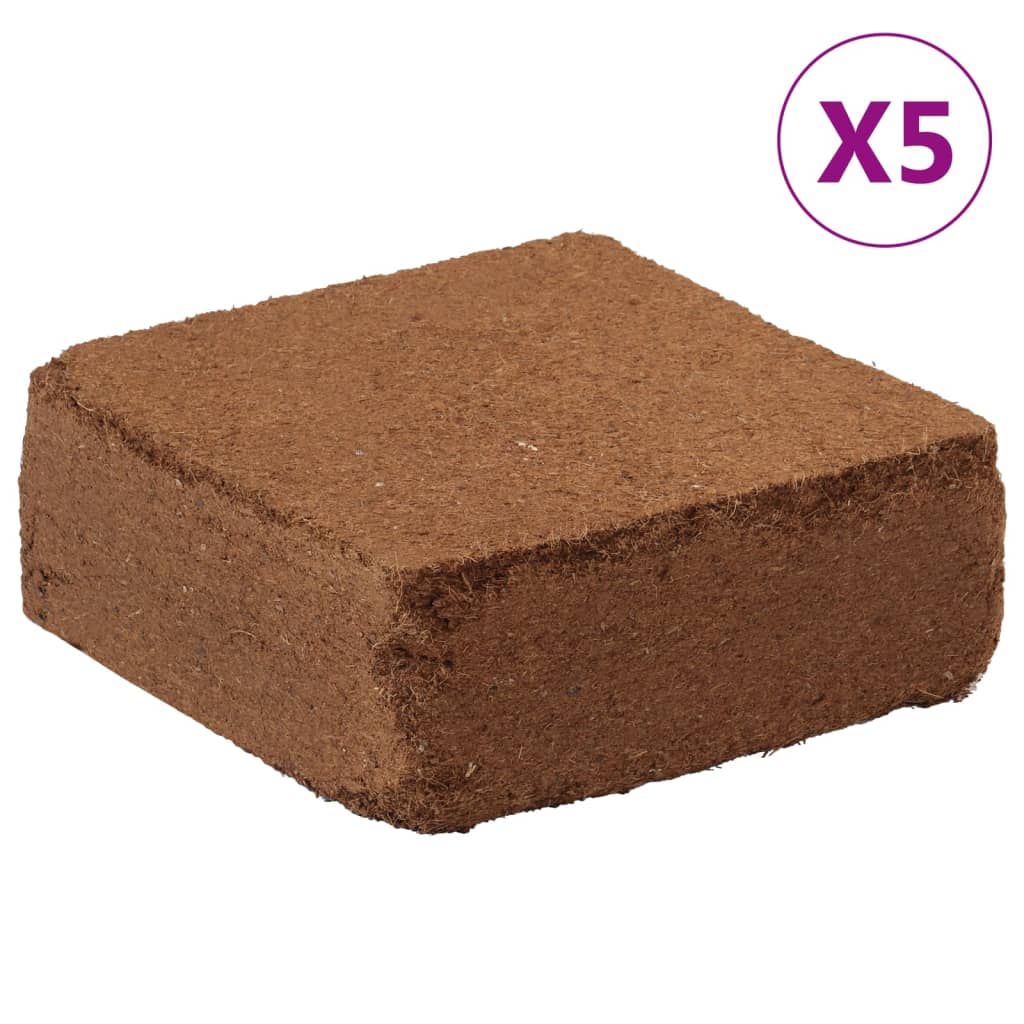 Levně vidaXL Kokosové brikety 5 ks 5 kg každá 25 kg celkem