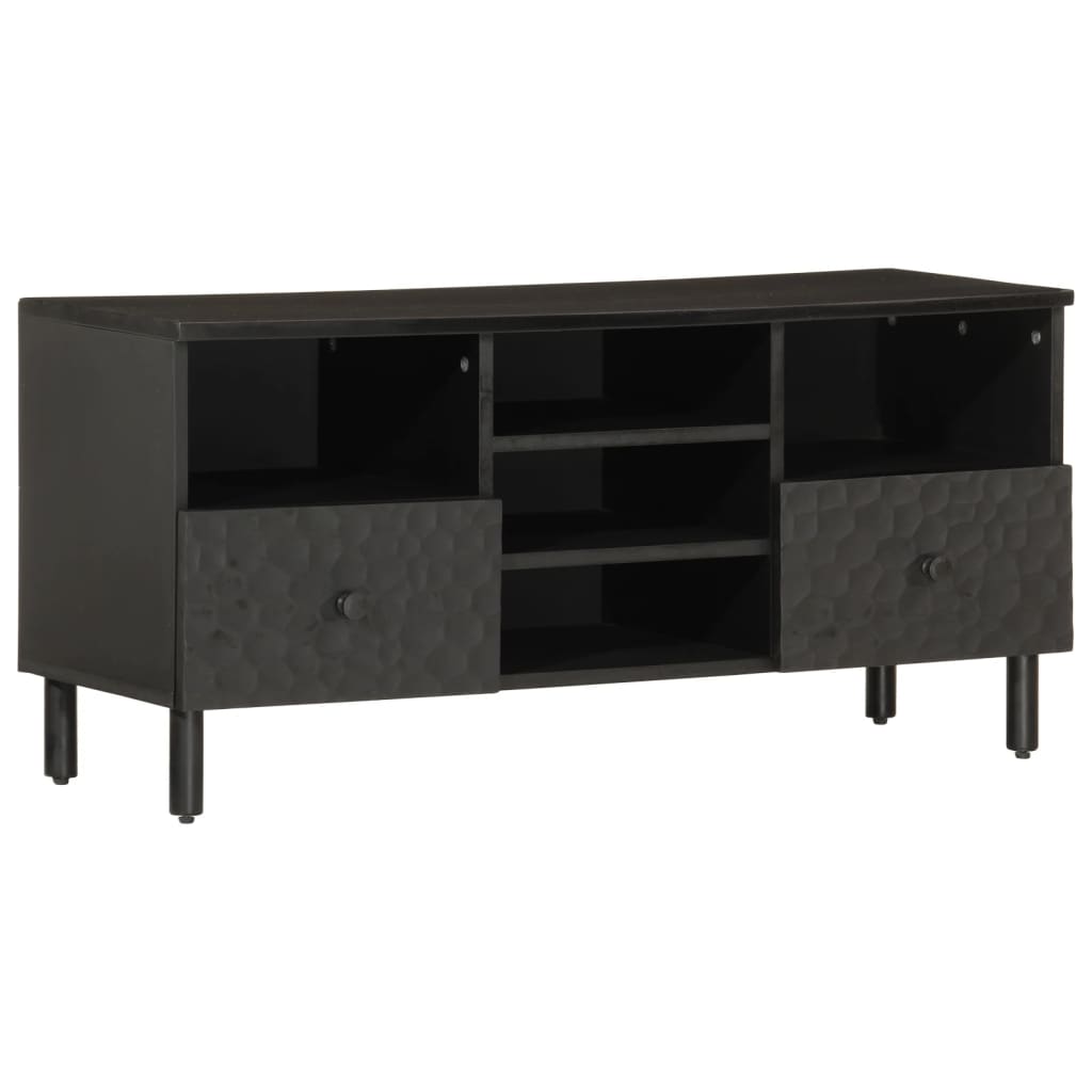 Levně vidaXL TV skříňka černá 100 x 33 x 46 cm masivní mangovníkové dřevo