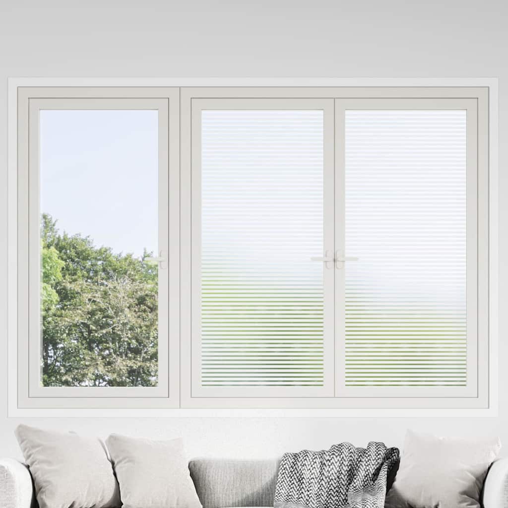 Levně vidaXL Okenní fólie matné pruhovaný design PVC
