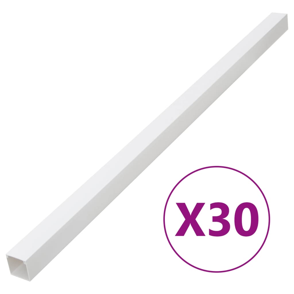 Levně vidaXL Kabelová lišta 40 x 40 mm 30 m PVC