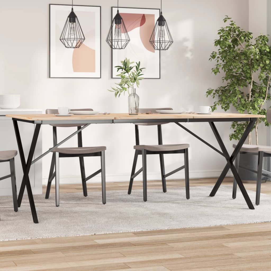 Levně vidaXL Nohy k jídelnímu stolu X rám 160 x 80 x 73 cm ocel