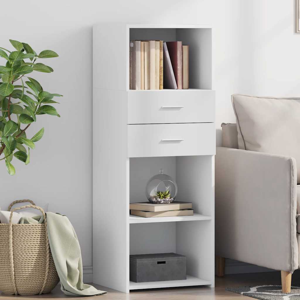 Levně vidaXL Skříň highboard bílá 45 x 42,5 x 124 cm kompozitní dřevo