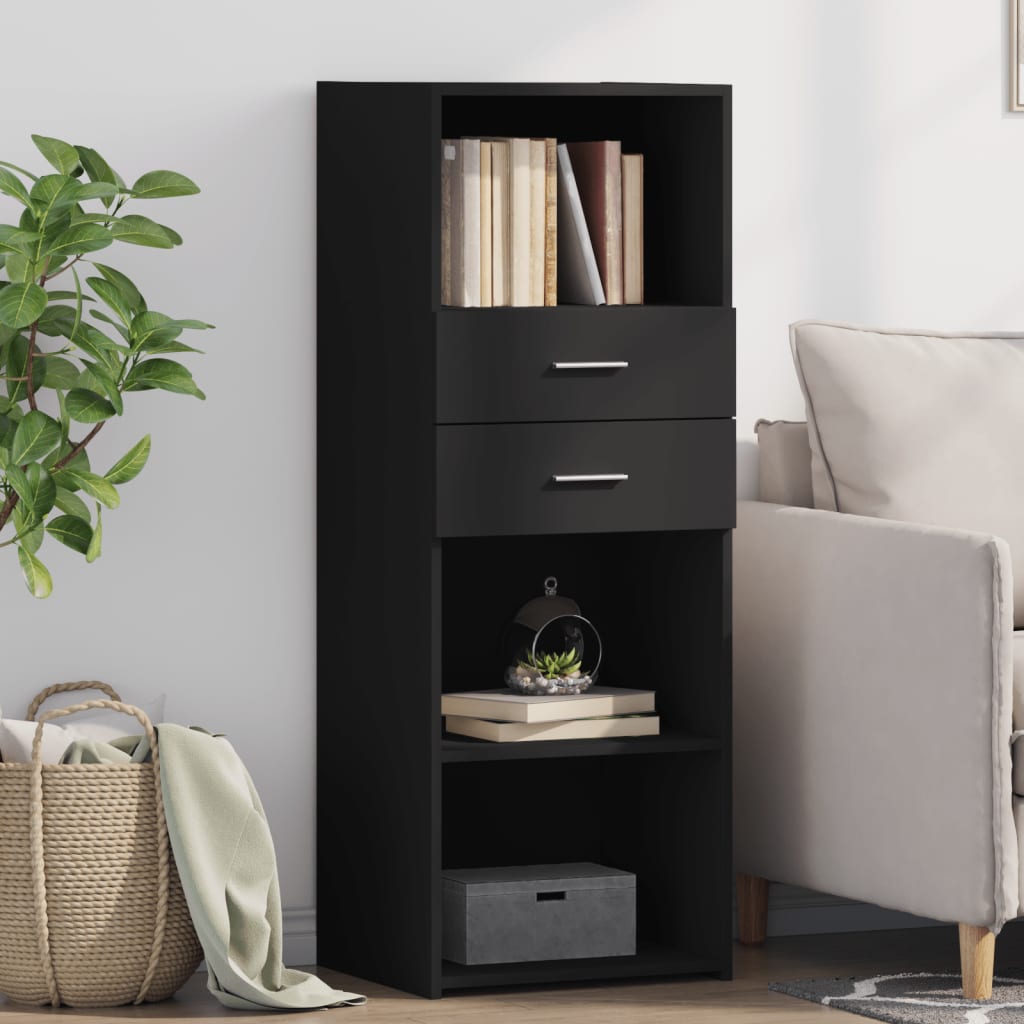 Levně vidaXL Skříň highboard černá 45 x 42,5 x 124 cm kompozitní dřevo
