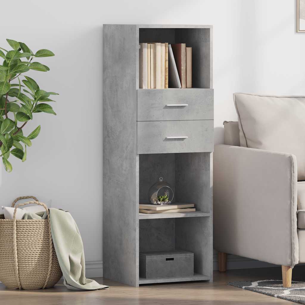 Levně vidaXL Skříň highboard betonově šedá 40x42,5x124 cm kompozitní dřevo