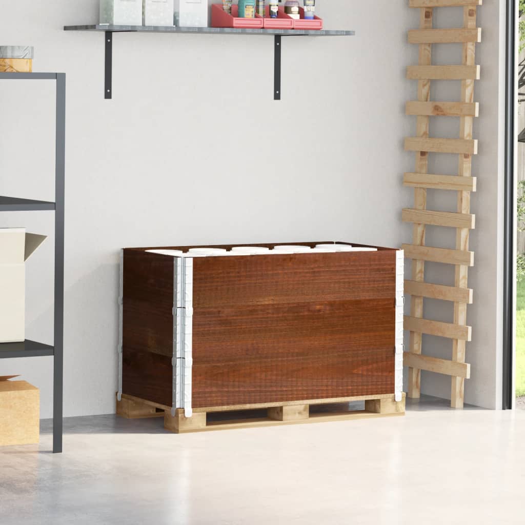 Levně vidaXL Paletové nástavce 3 ks hnědé 100 x 50 cm masivní borové dřevo