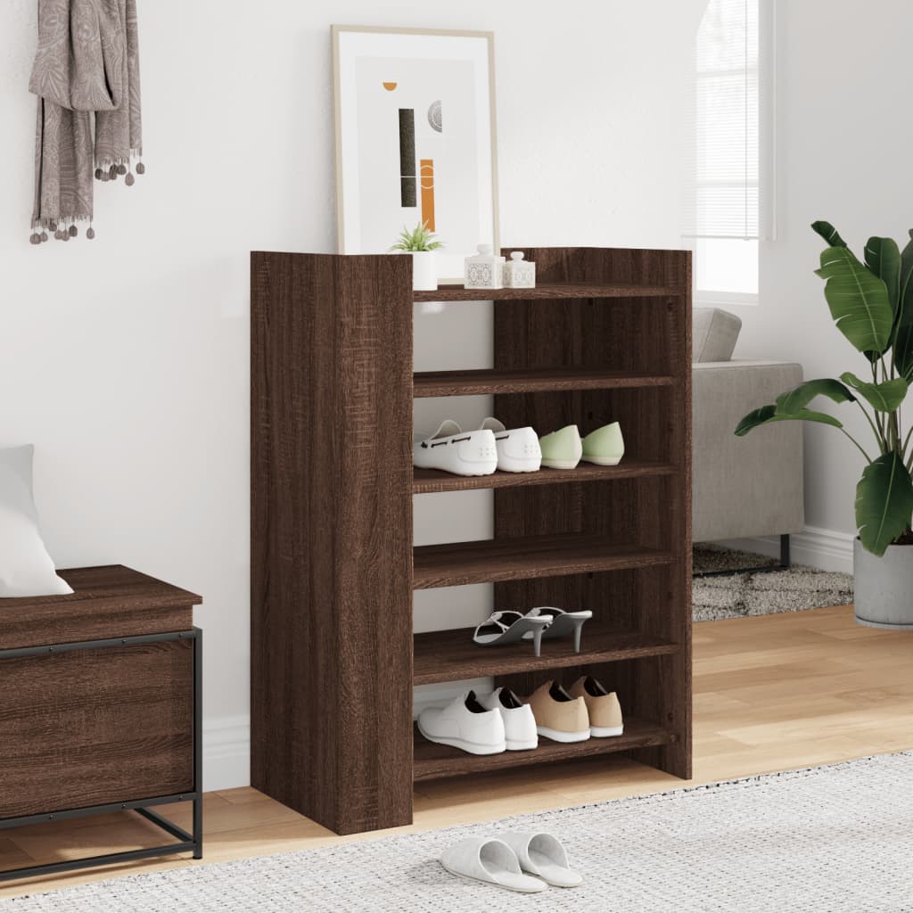 Levně vidaXL Botník hnědý dub 74,5 x 37,5 x 100 cm kompozitní dřevo