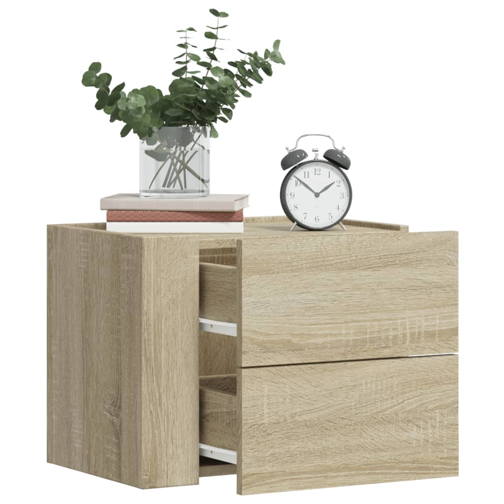 Levně vidaXL Nástěnné noční stolky 2 ks dub sonoma 45 x 30 x 35 cm