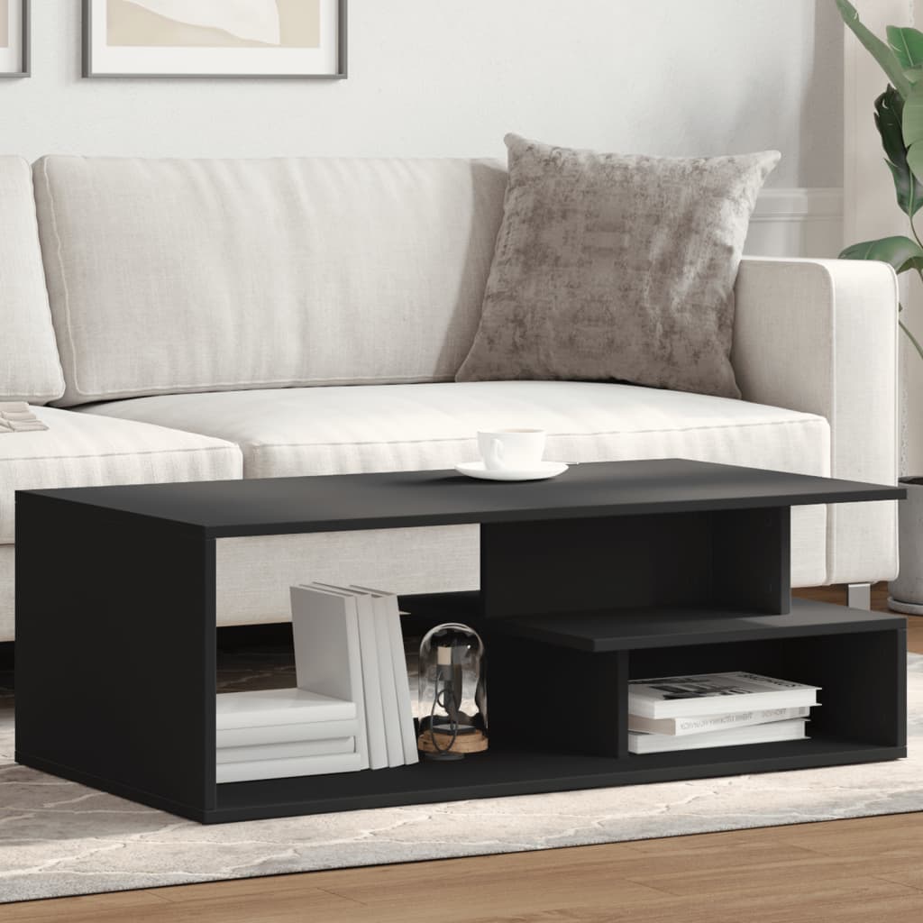 Levně vidaXL Konferenční stolek černý 102 x 55 x 35 cm kompozitní dřevo