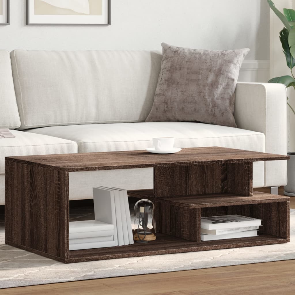 Levně vidaXL Konferenční stolek hnědý dub 102x55x35 cm kompozitní dřevo