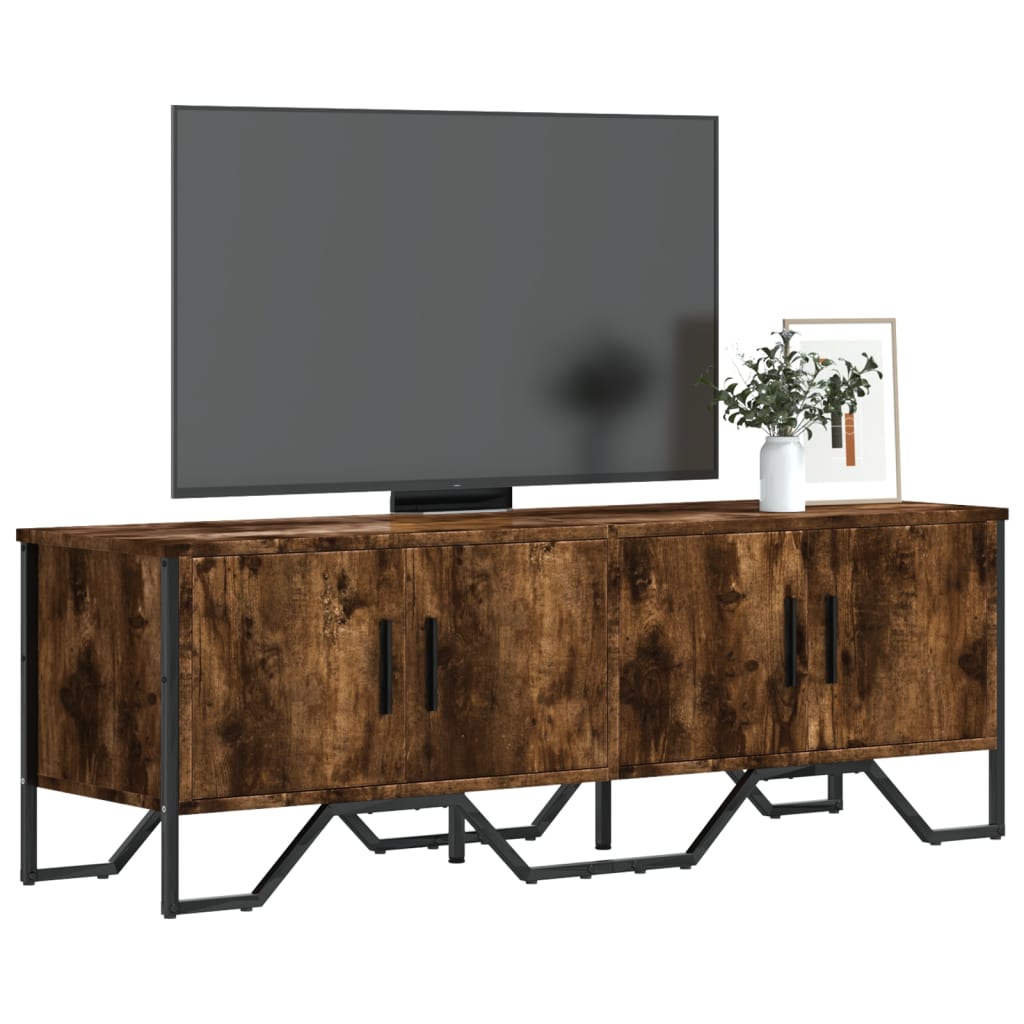 Levně vidaXL TV skříňka kouřový dub 122 x 34 x 41 cm kompozitní dřevo