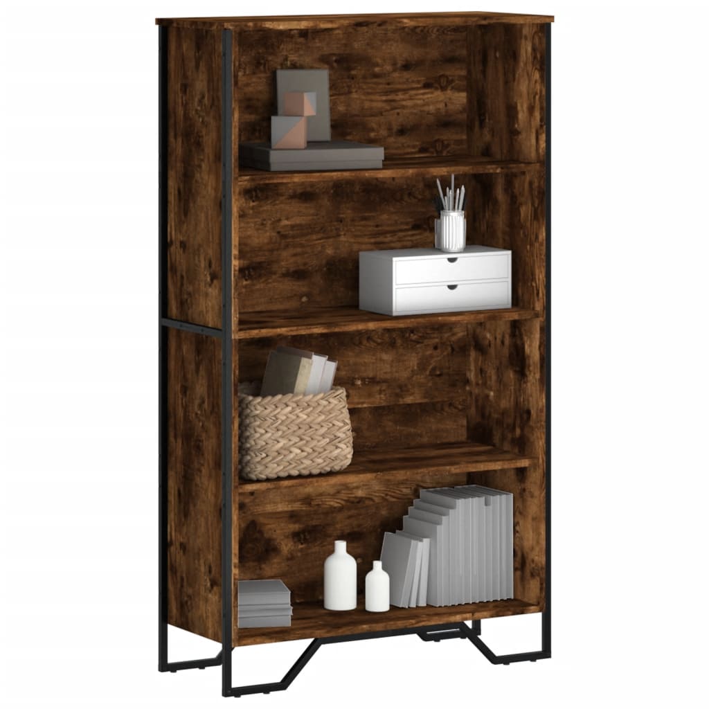 Levně vidaXL Knihovna kouřový dub 80 x 31 x 137,5 cm kompozitní dřevo
