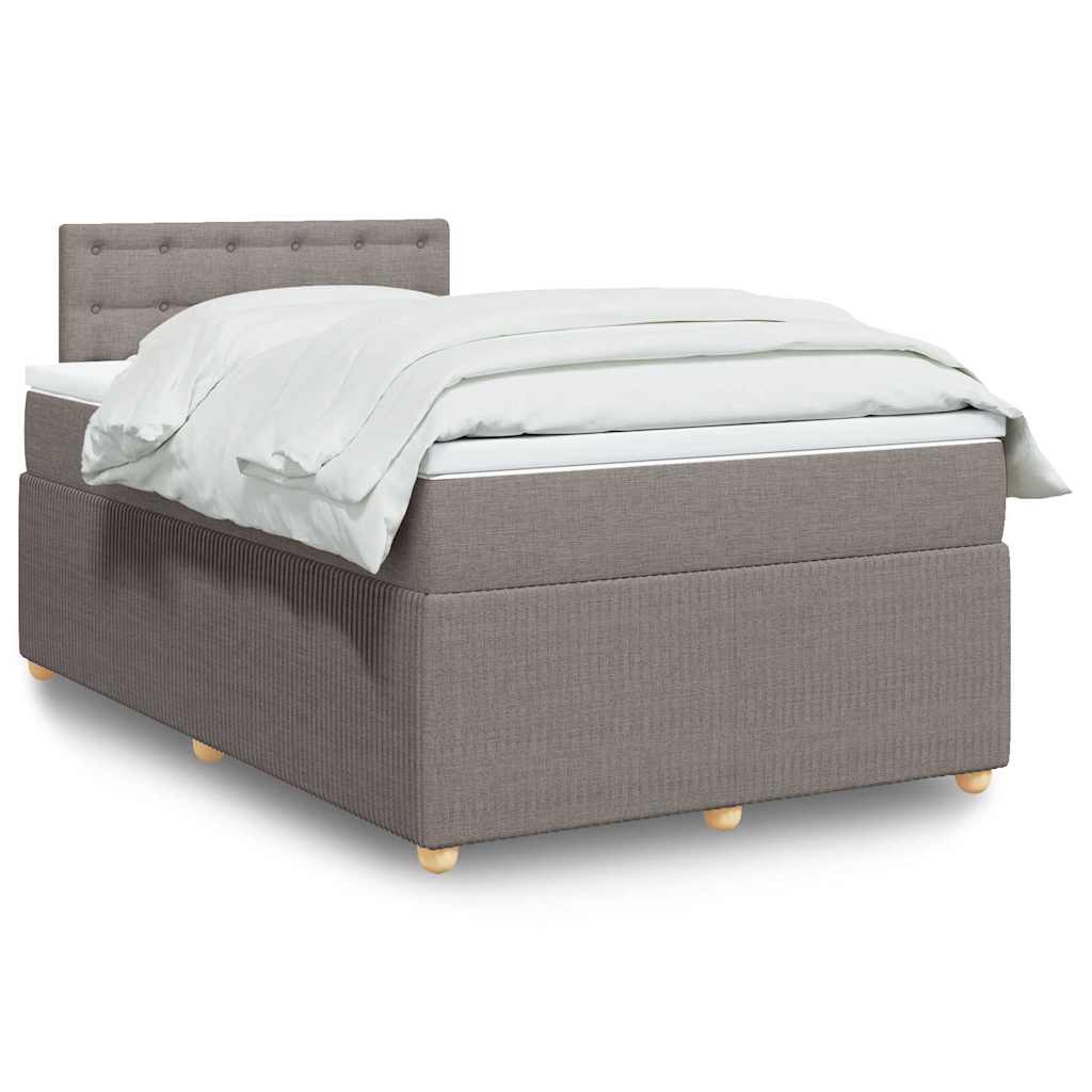 Levně vidaXL Box spring postel s matrací taupe 120x200 cm textil